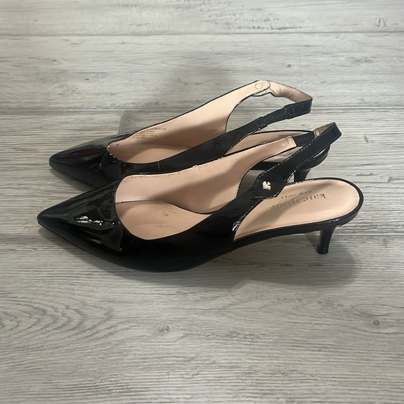 Kate Spade Shiloh patent leather slingback kitten heels size 8 - Picture 2 of 7